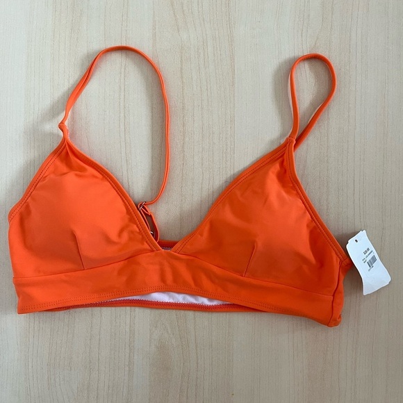 NWT Vibrant Orange Women's Swim Top size large - Picture 2 of 7